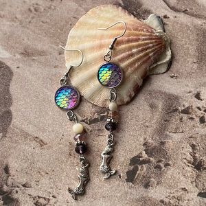 Handmade Mermaid Whimsical Stainless Steel Earrings